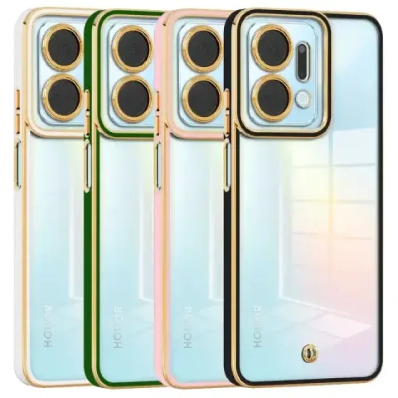 قاب الکتروپلیتینگ شفاف محافظ لنزدار Honor X7A کاور هونور 2023