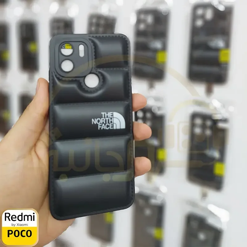 قاب پافری The North Face مدل Xiaomi Redmi A۱+ , A۲+ ۴G کاور پافر بالشتی شیائومی POCO C۵۰ , C۵۱