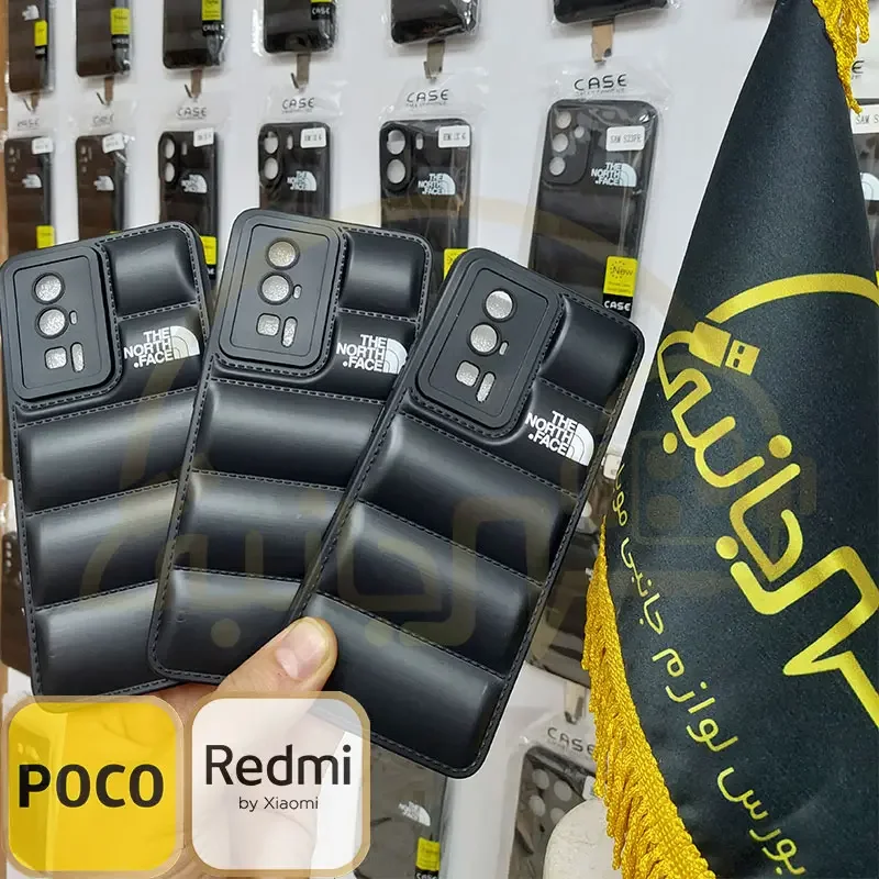 قاب پافری The North Face مدل Xiaomi Poco F۵ Pro ۵G کاور پافر بالشتی شیائومی Xiaomi Redmi K۶۰ Pro ۵G