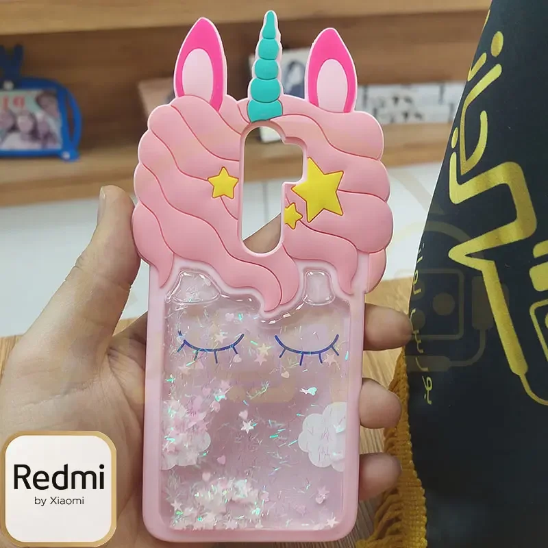 قاب سیلیکونی یونیکورن آکواریومی مدل Xiaomi Redmi Note 8 PRO 4G کاور اورجینال پاک کنی نوت 8 پرو فورجی