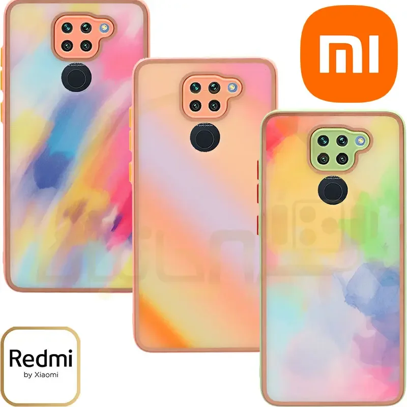 قاب پشت گلس ابر و بادی مدل Xiaomi Redmi Note ۹ کاور آبرنگی لاکچری شیائومی Xiaomi Redmi ۱۰X ۴G
