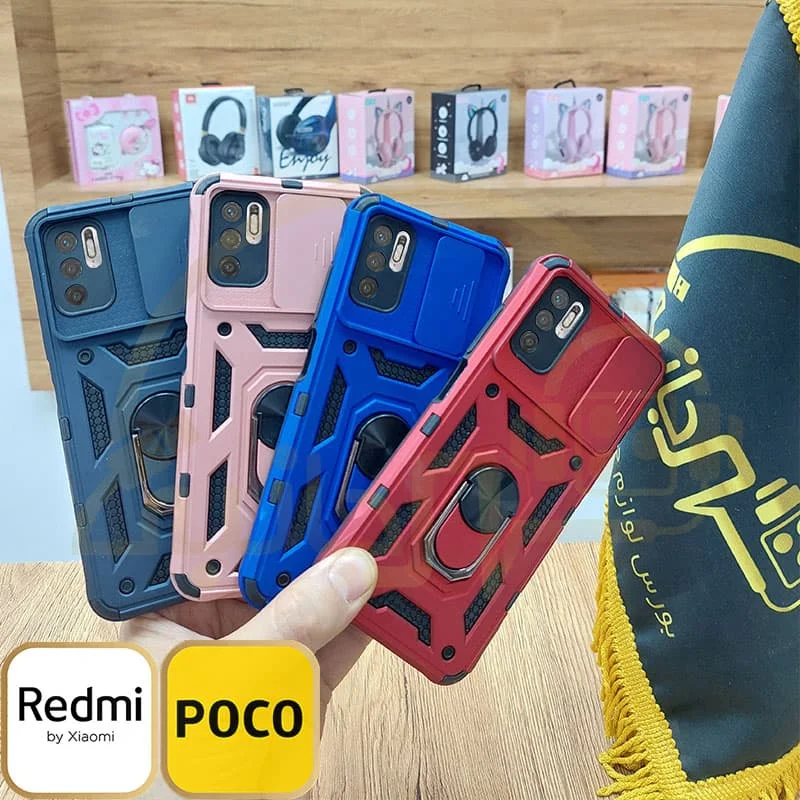 قاب ضد ضربه بتمن محافظ لنزدار کشویی Xiaomi Poco M3 Pro / Redmi Note 10 5G / Redmi Note 11 SE