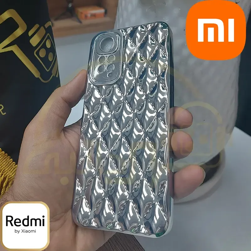 قاب پافر لوزی Xiaomi Redmi Note 11S / Note 11-4G رنگ نقره ای