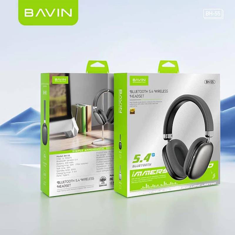 هدفون بلوتوث هدست بی سیم BAVIN مدل BH-۵۵