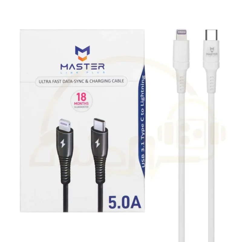 کابل شارژ فست آیفون تایپ سی به لایتنینگ MASTER Type-C to Lightning مدل ETM 001 - سفید