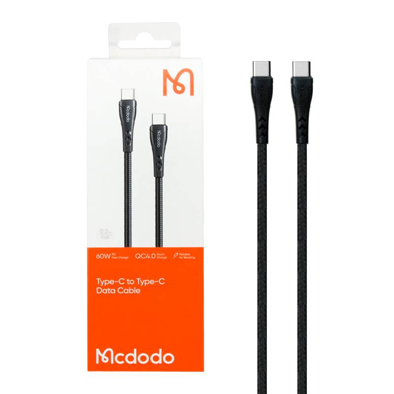 کابل شارژ پاوربانک PD و فست Mcdodo Type-C to Type-C مدل CA-۷۶۴۰ - مشکی