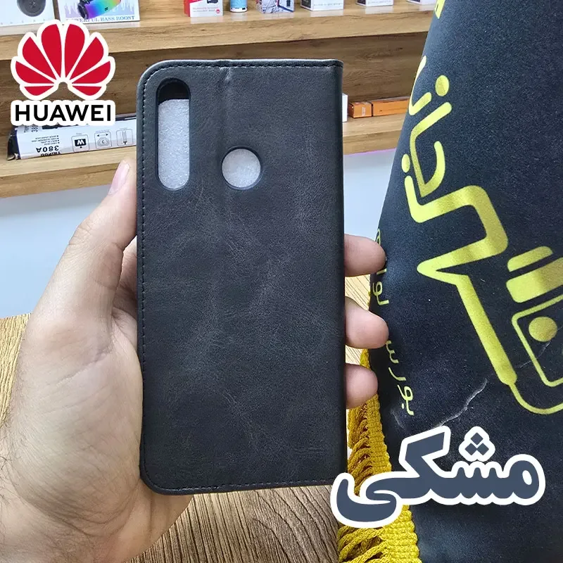 کیف موبایل کلاسوری مگنتی درجه یک مدل Huawei Y۶p ۲۰۲۰ کاور MED-LX۹, MED-LX۹N رنگ مشکی